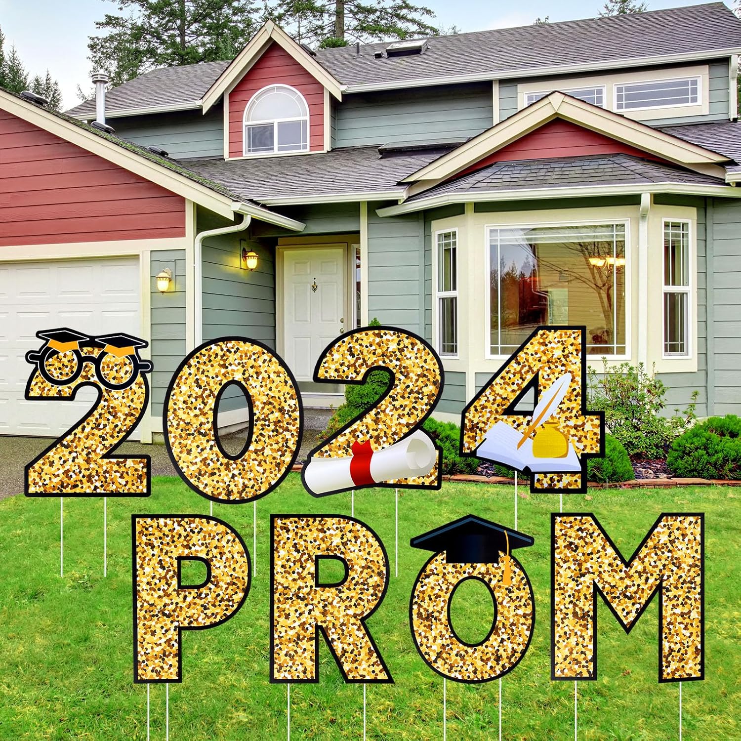 Panelee 8 Pcs Prom 2024 Yard Signs Prom Graduation