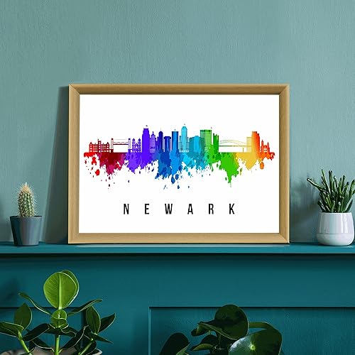 Vista 141 de Póster de Fargo Skyline Dakota del Norte, pintura de paisaje urbano de Dakota del Norte, póster de Fargo Dakota del Norte, impresión de paisaje