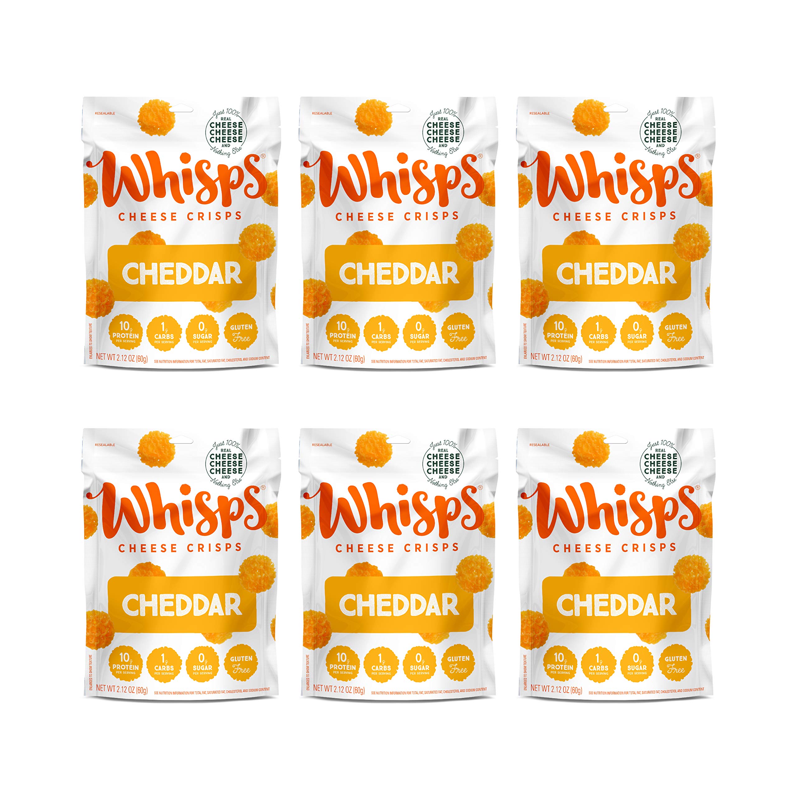 Buy Whisps Cheese Crisps Cheddar Cheese Snacks, Keto Snacks, 22g of