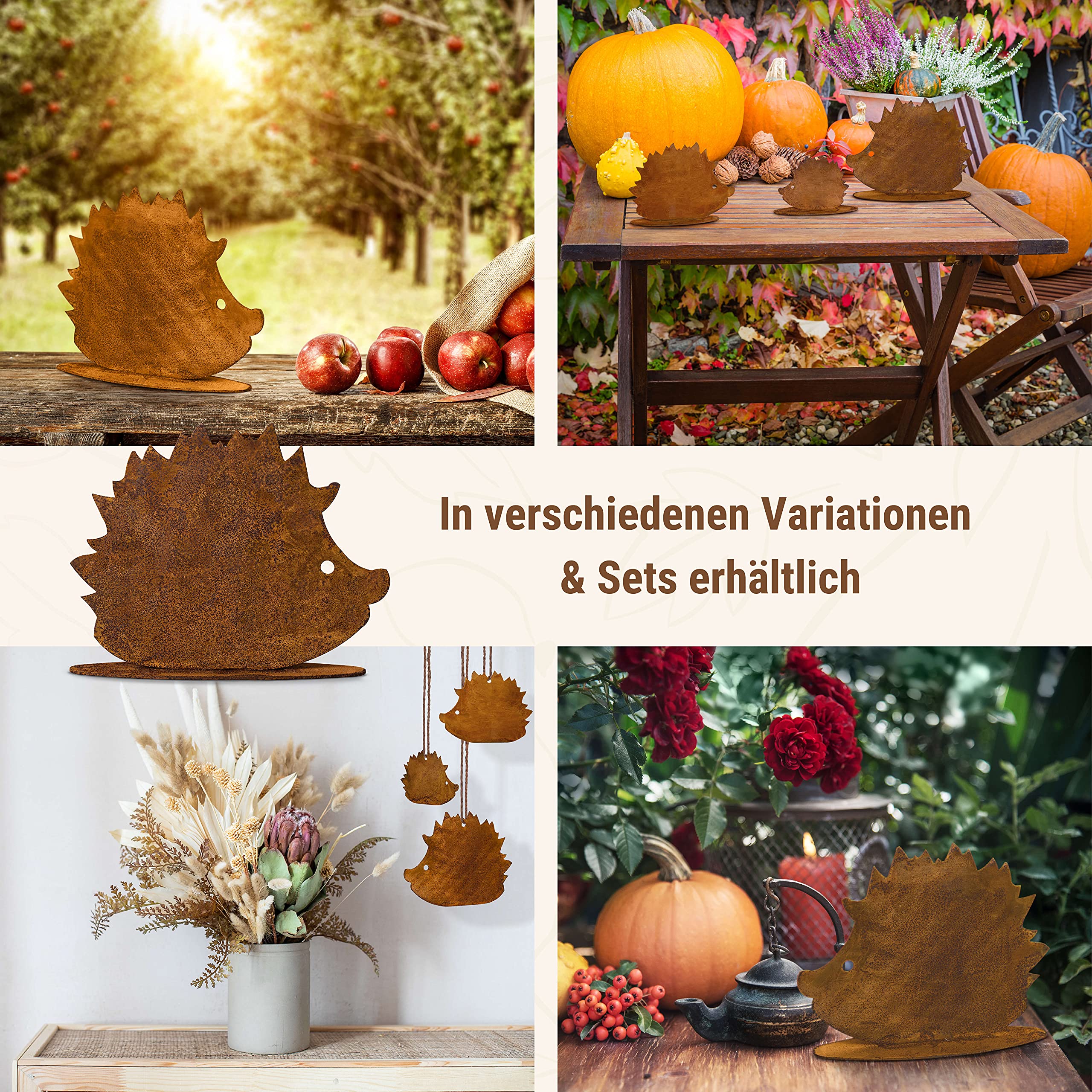Piante artificiali decorazione autunnale ramo artificiale foglie arancioni 46 cm