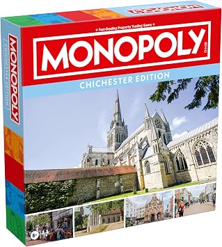 Winning Moves Chichester Monopoly Board Game, Advance around the board and trade your way to success, gift for ages 8 plus