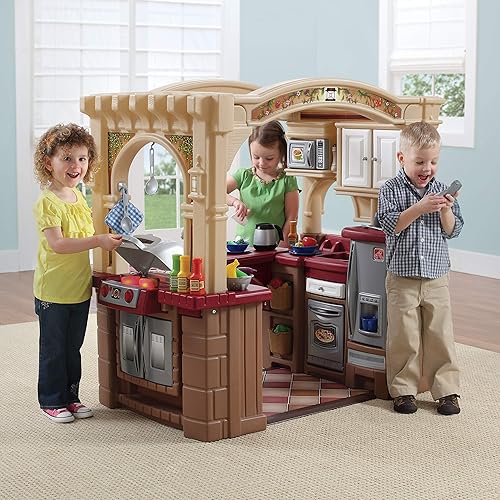 Miniatura 5 de Step2 Grand Walk-In Kitchen  Grill - Cocina Step2 para niños cocina de juego grande con parrilla microondas estufa y refrigerador kit de accesorios