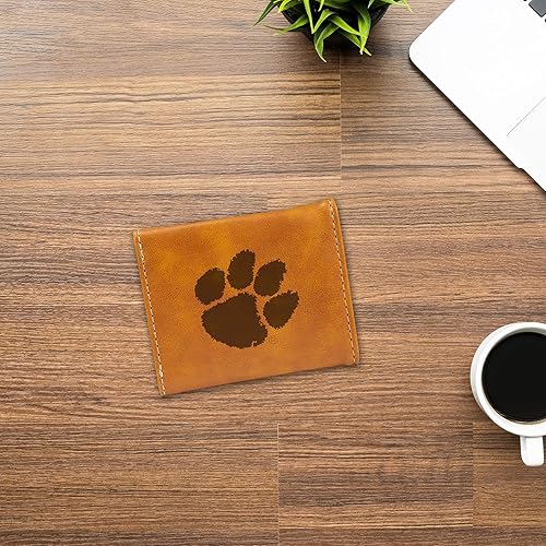 Vista 344 de Rico Industries NCAA - Cartera triple grabada con láser y tres pliegues grabada con láser, accesorio para hombre Negro