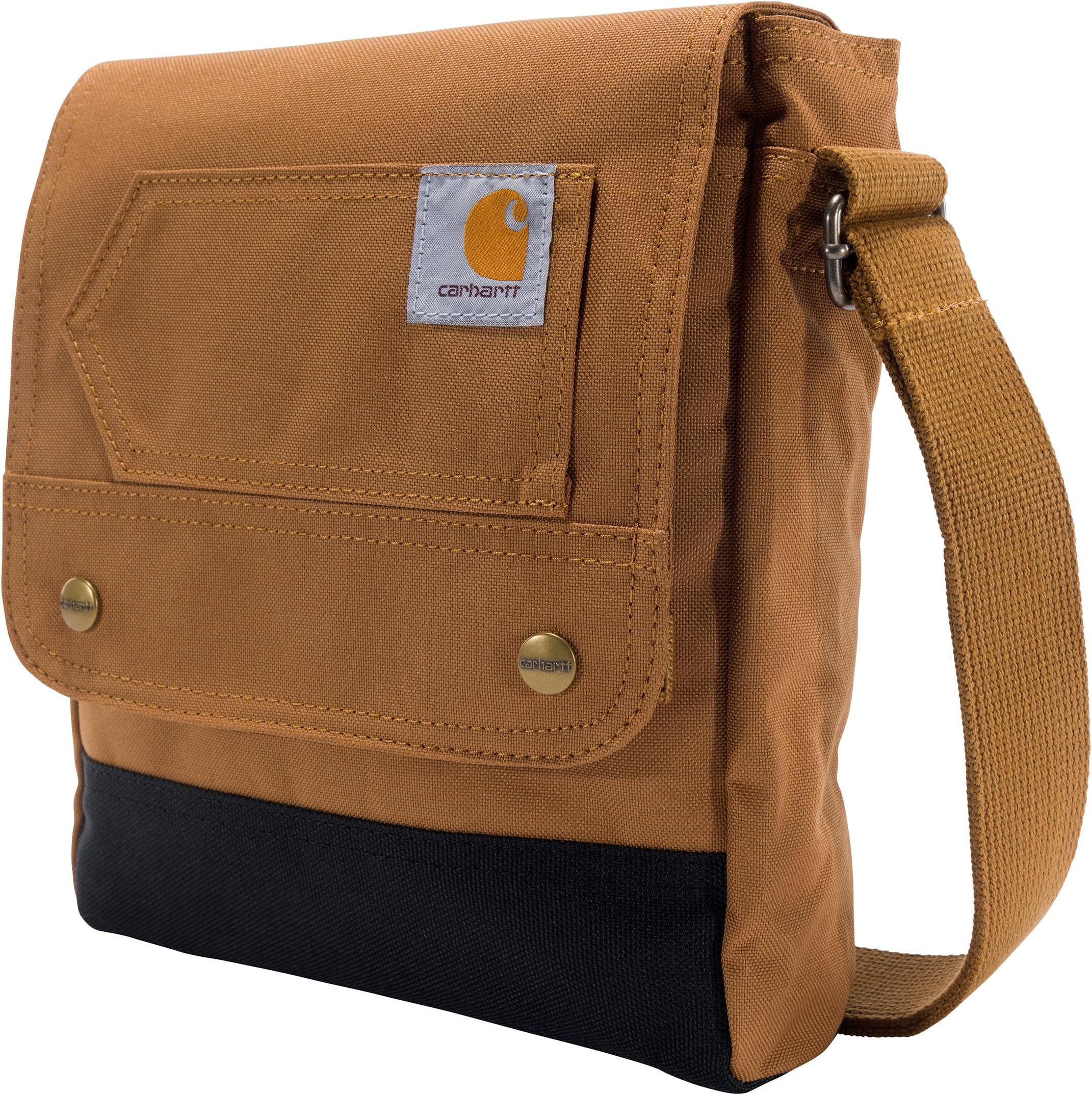 Carhartt unisex-adult Crossbody Snap Bag, Durable, Adjustable Crossbody Bag With Flap Over Snap Closure Crossbody Bag