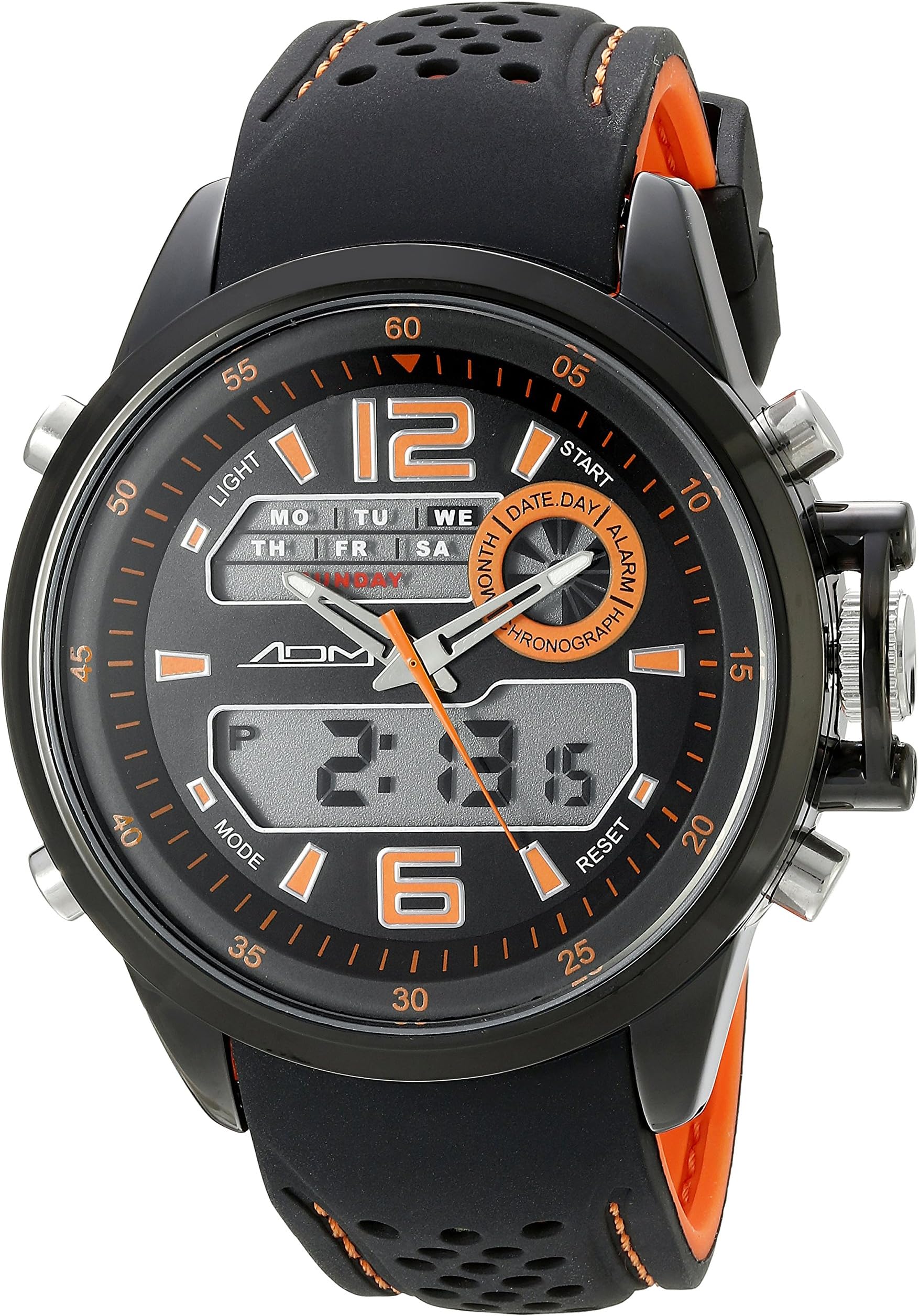 American Design Machine Men's ADS 4006 ORG St. Louis Analog-Digital Display Japanese Quartz Orange Watch