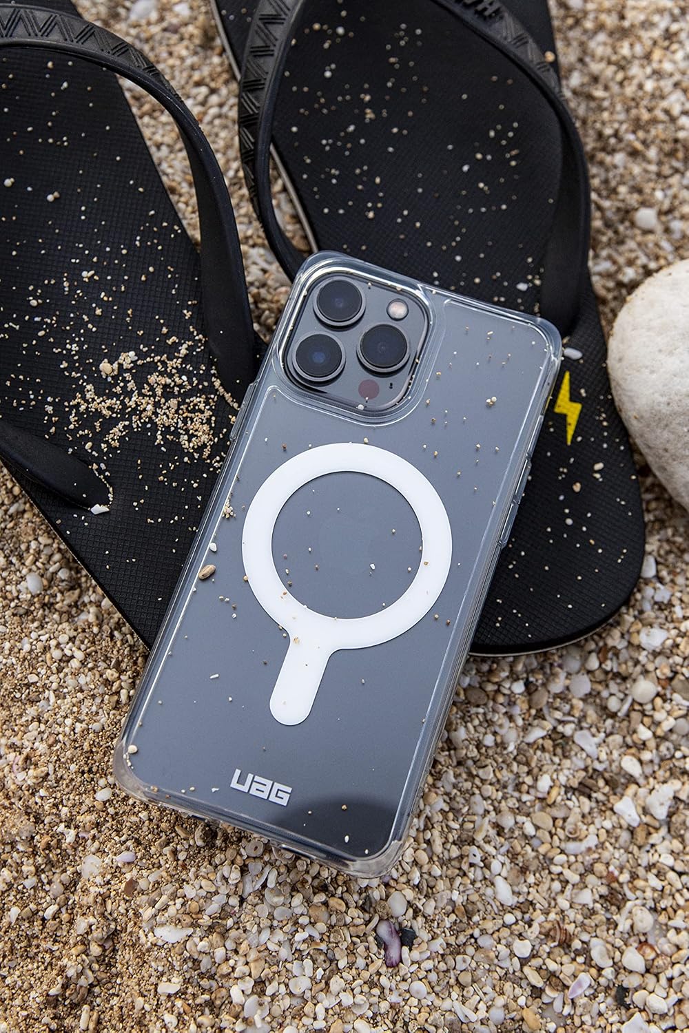 URBAN ARMOR GEAR UAG Designed for iPhone 13 Pro Max Case Compatible with MagSafe Clear Ice Rugged Lightweight Slim Shockproof Clear Plyo Protective Cover, [6.7 inch Screen]