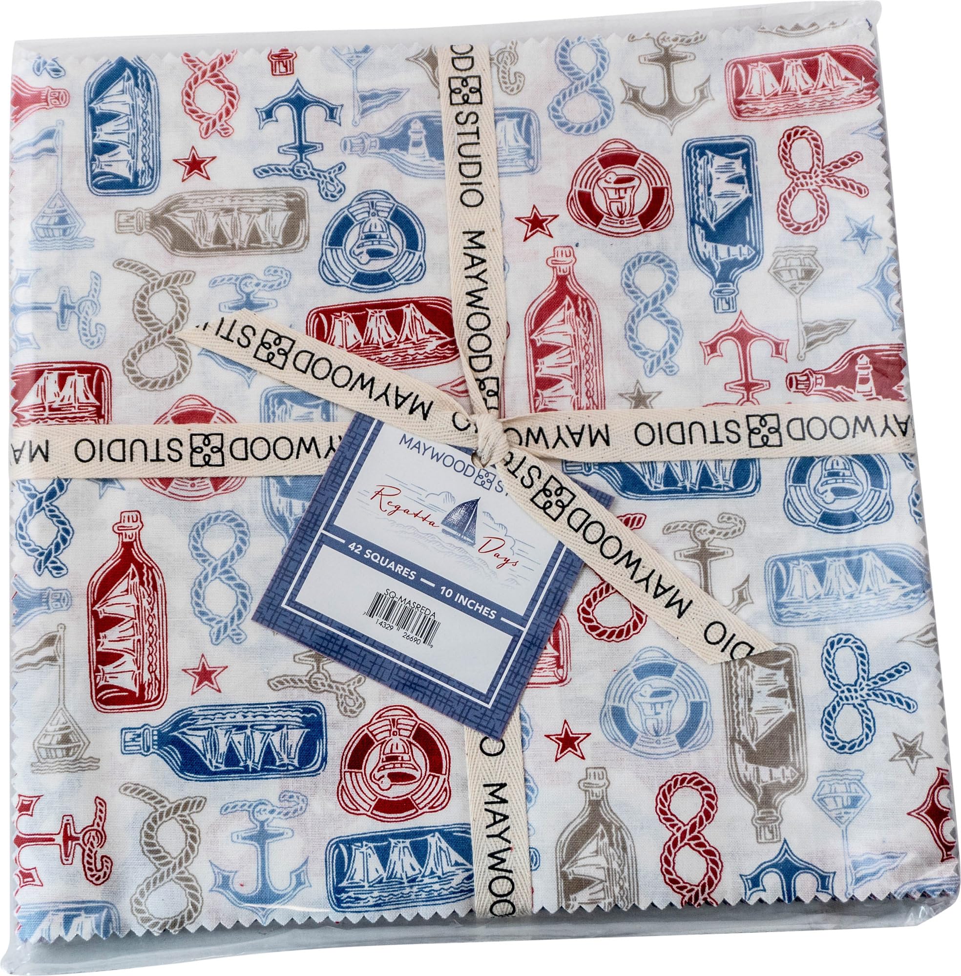 Regatta Days 10" Squares 42 Pieces Layer Cake Maywood Studio