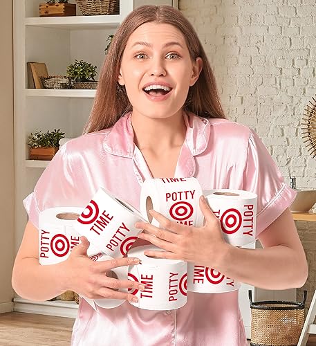 Miniatura 7 de Printed TP Potty Time Bulls Eye - Papel higiénico con estampado de ojos de toros, divertido rollo de papel higiénico para broma, sorpresa,