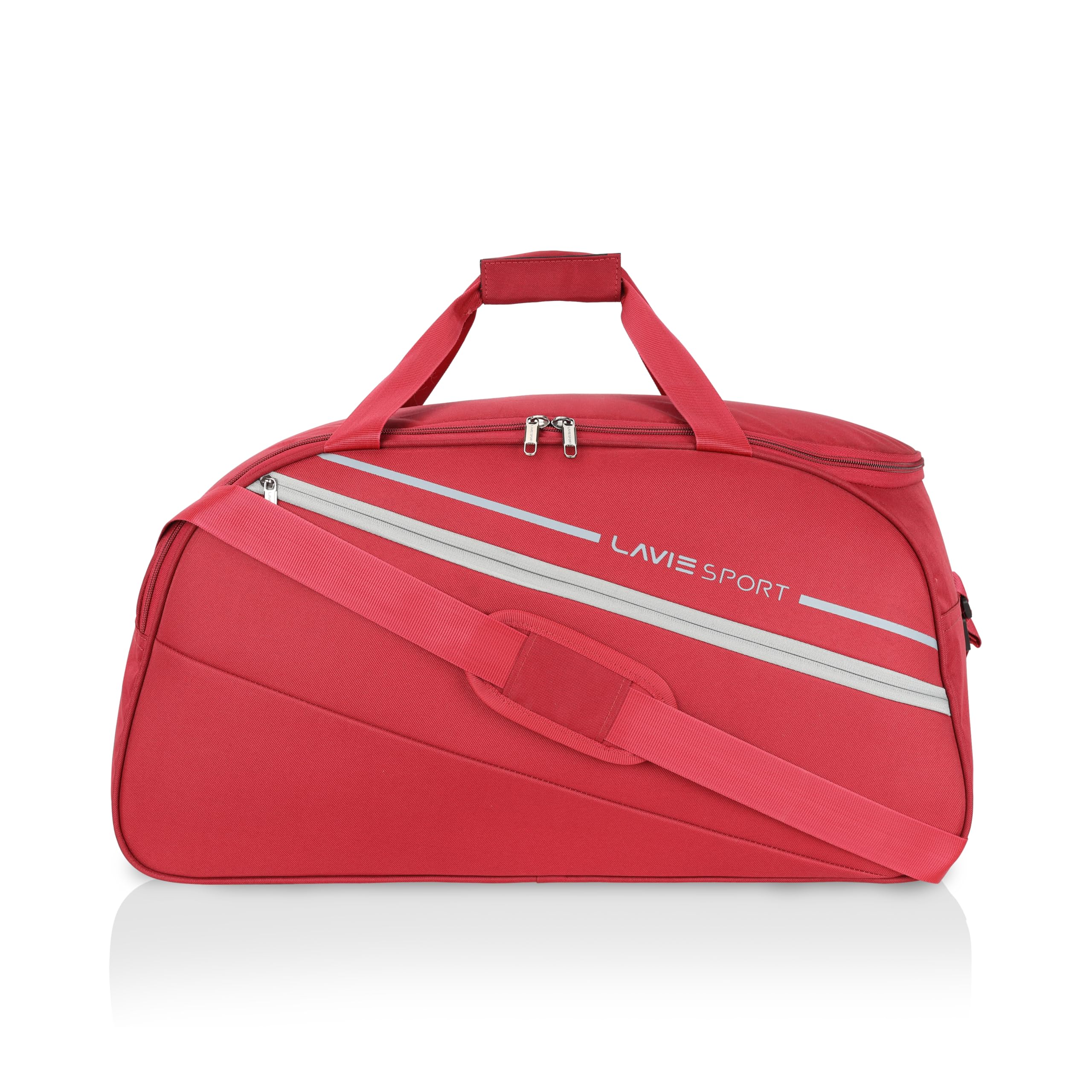 Polyester Strato Medium 55 Cms Duffle Bag | Spacious Duffle Bag for Weekend Getaways, 26 cm, Red-image-29