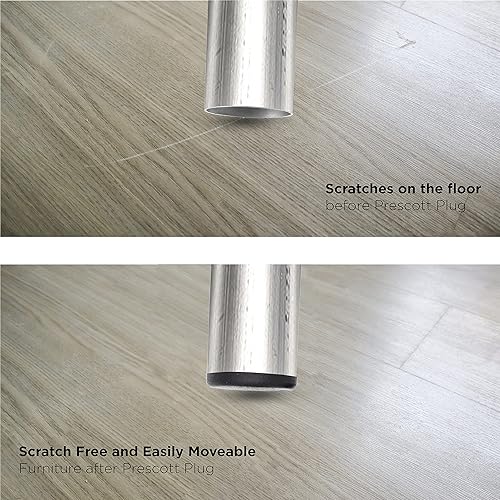 Vista 64 de Prescott Plastics Tapas de plástico acanaladas de 2 pulgadas (2.000 in) de diámetro exterior, tapas redondas de tubo de metal negro, inserciones