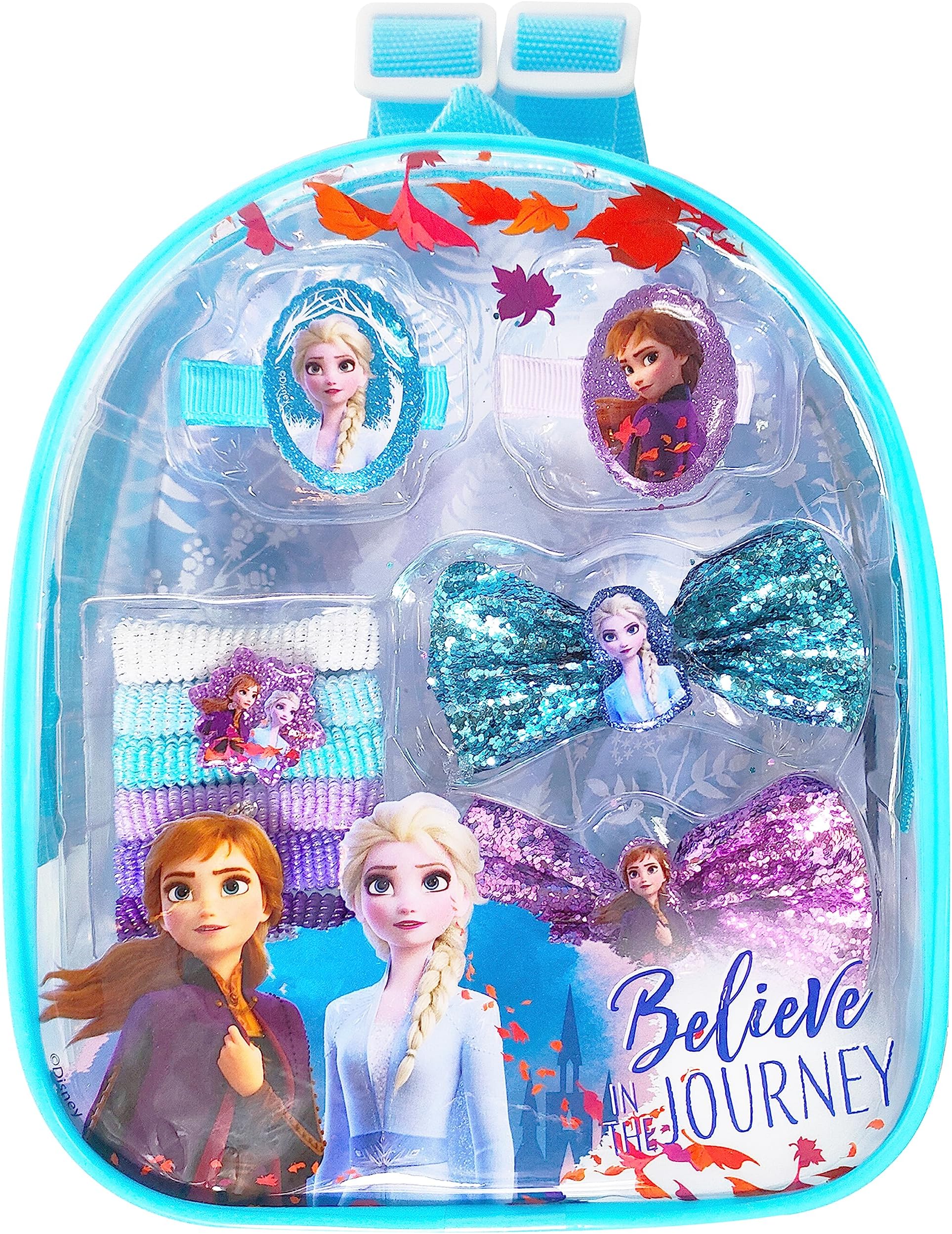LUV HER Frozen 2 Girls Backpack with Hair Accessory Toy Set