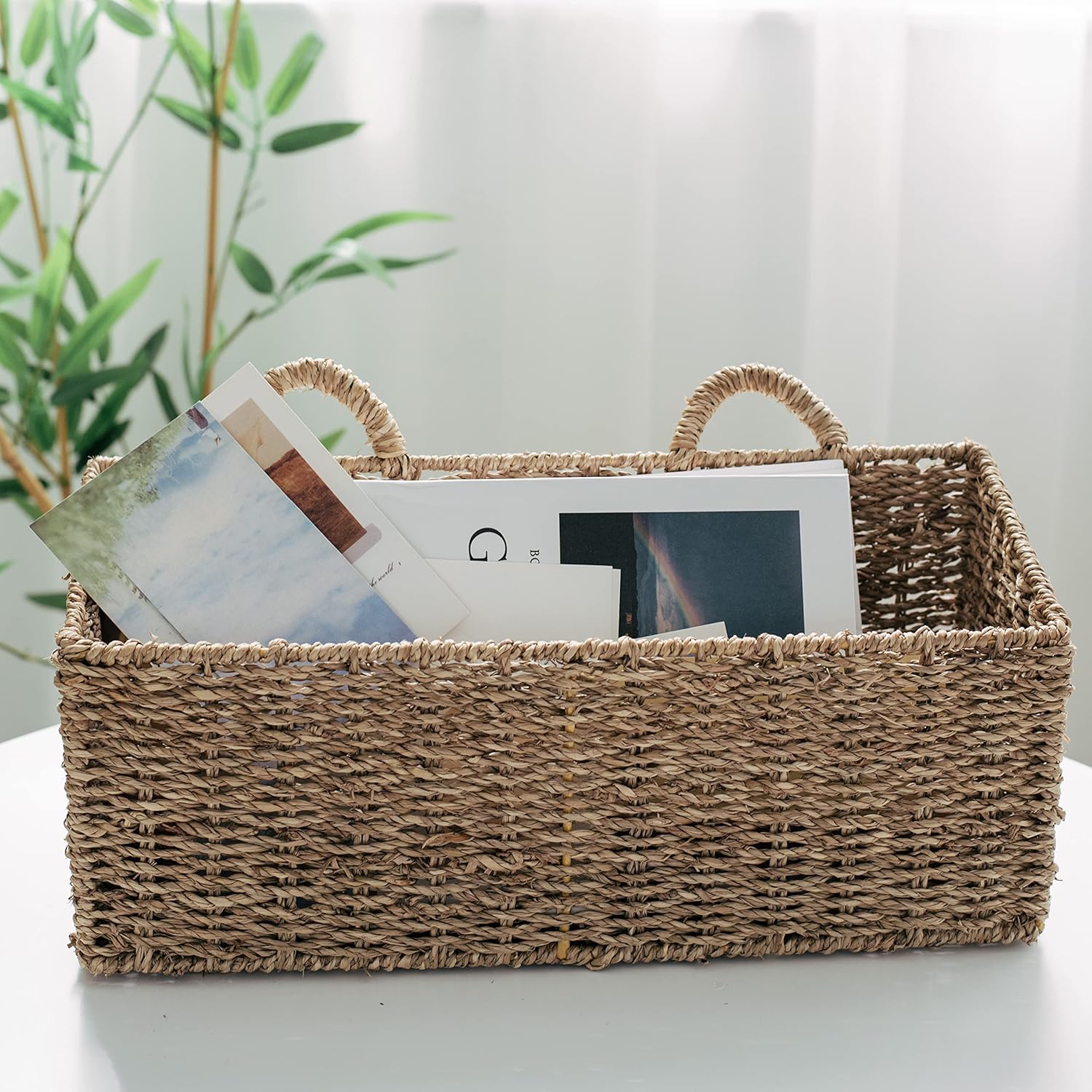 Ana Home Rattan Hanging Storage Basket, Wicker Fruit