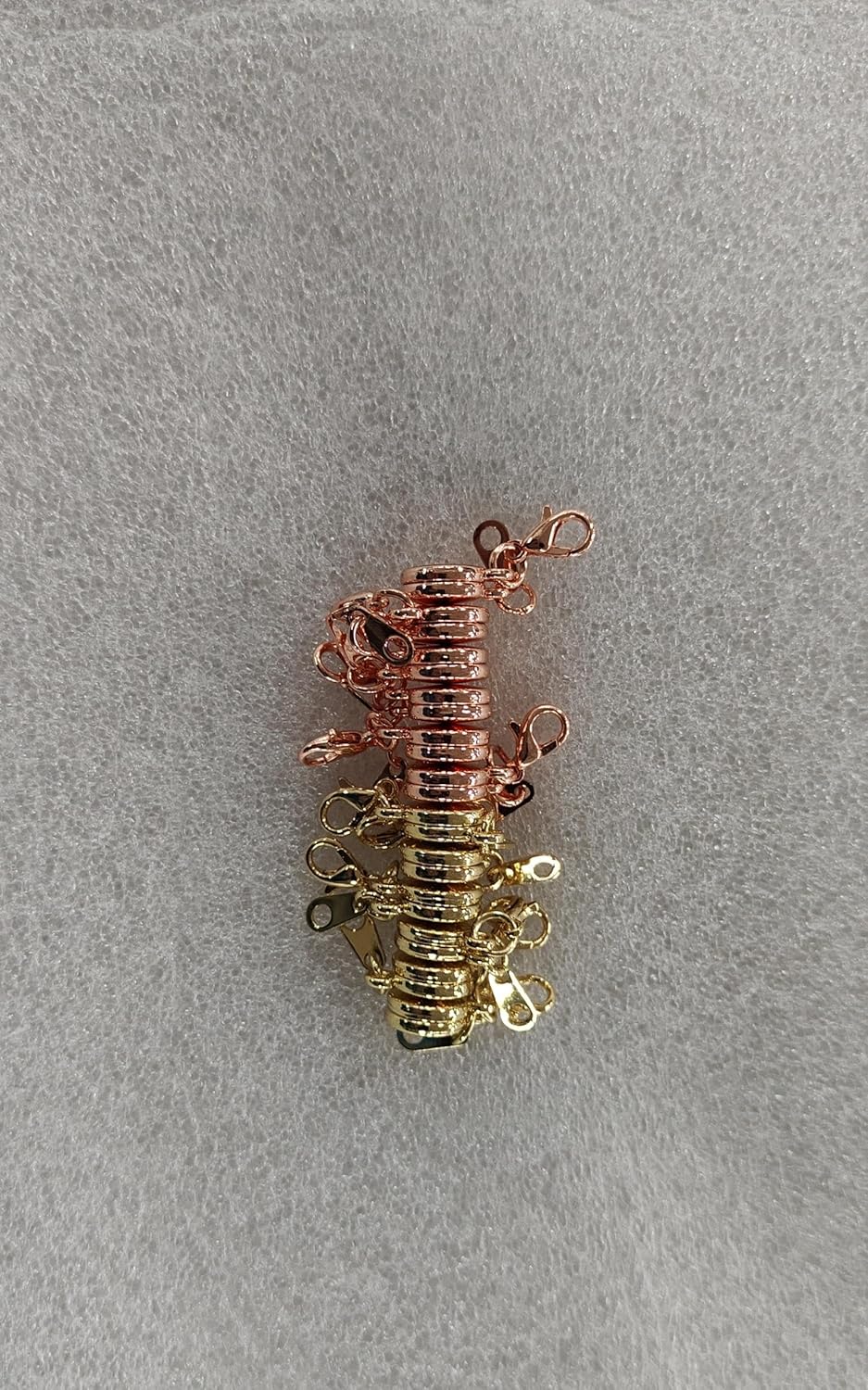 Hicarer 12 Pieces Locking Magnetic Jewelry Clasp Round Necklace Clasp Closures Bracelet Extender for Jewelry Making (Rose Gold, Gold) - Image 2