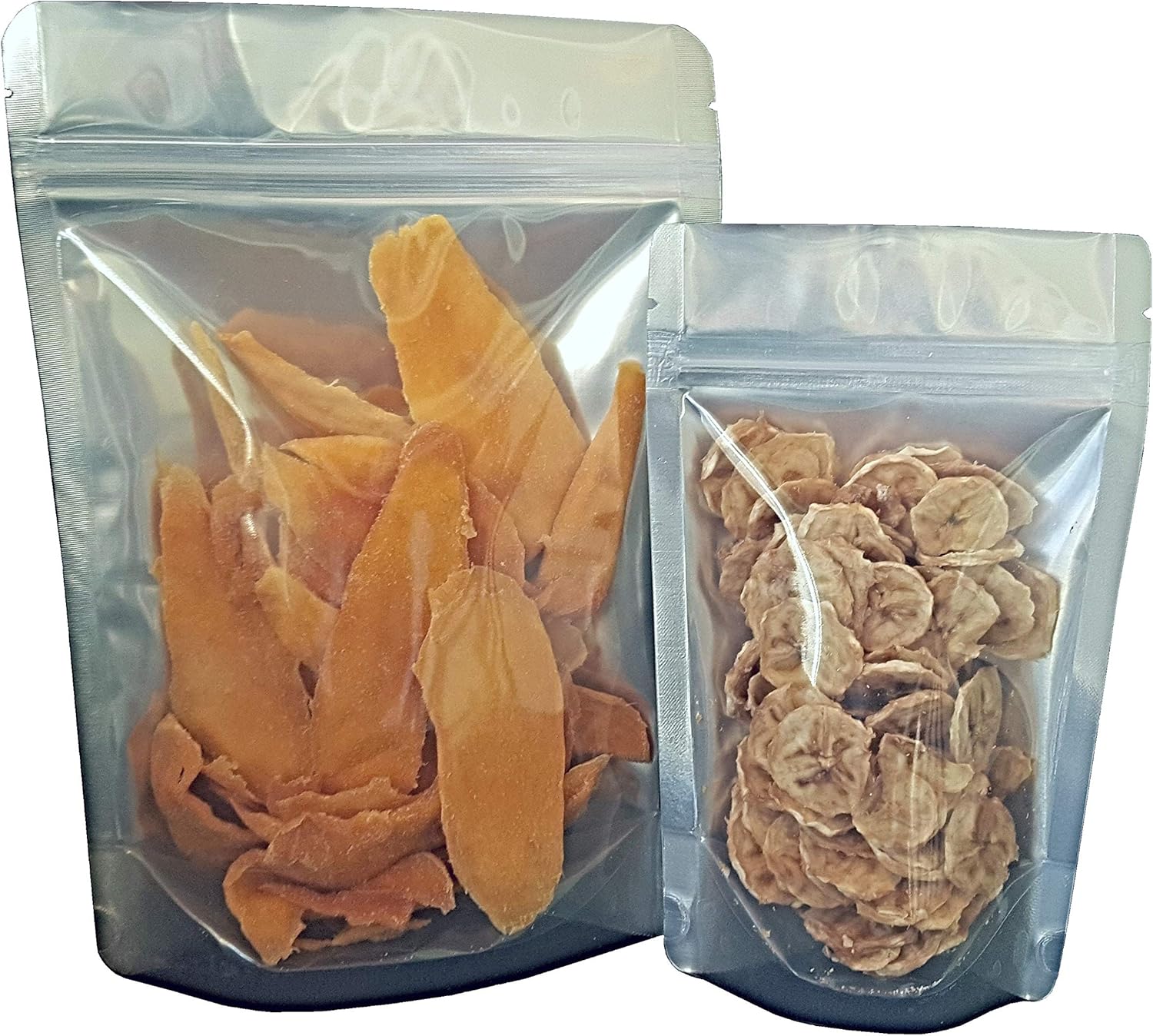 Bolsas Mylar Con Cremallera De 7 Mil - Color Plateado, 10x10 Pulgadas, Ideales Para Sellado Al Vacío