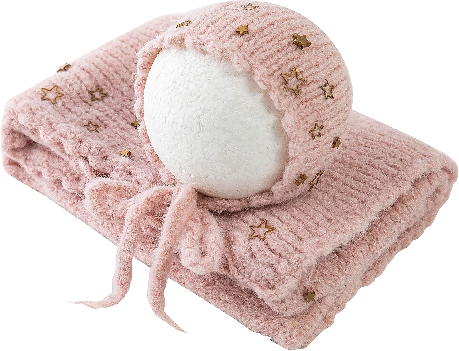 Newborn Baby Photography Props Outfits Hat Long Ripple Wrap Set for Boys Girls Photography Photoshoot Photos - Image 6