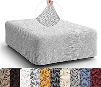 Vista 38 de PAULATO BY GA.I.CO. Funda otomana grande para taburete, funda de tela de poliéster suave, protector elástico de muebles de 1 pieza, colección Mango