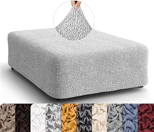 Miniatura 39 de PAULATO BY GA.I.CO. Funda para Otomana Pequeña Funda para Taburete Funda para Puf - Funda de Tela de Poliéster Suave - Protector de Muebles Elástico