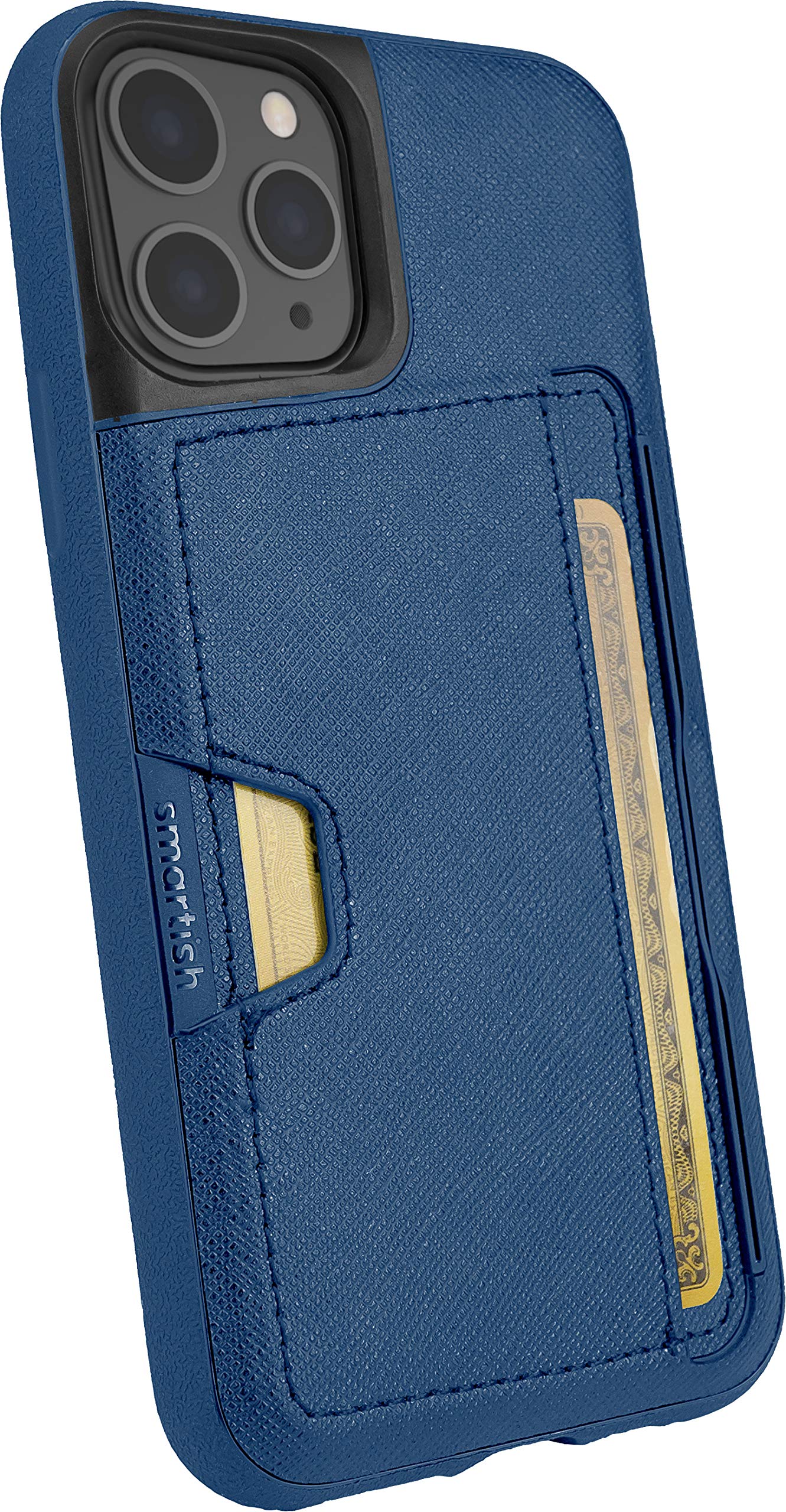 SmartishIphone 11 Pro Wallet Case - Wallet Slayer Vol. 2 [Slim Protective Kickstand] Credit Card Holder (Silk) - Blues On The Green