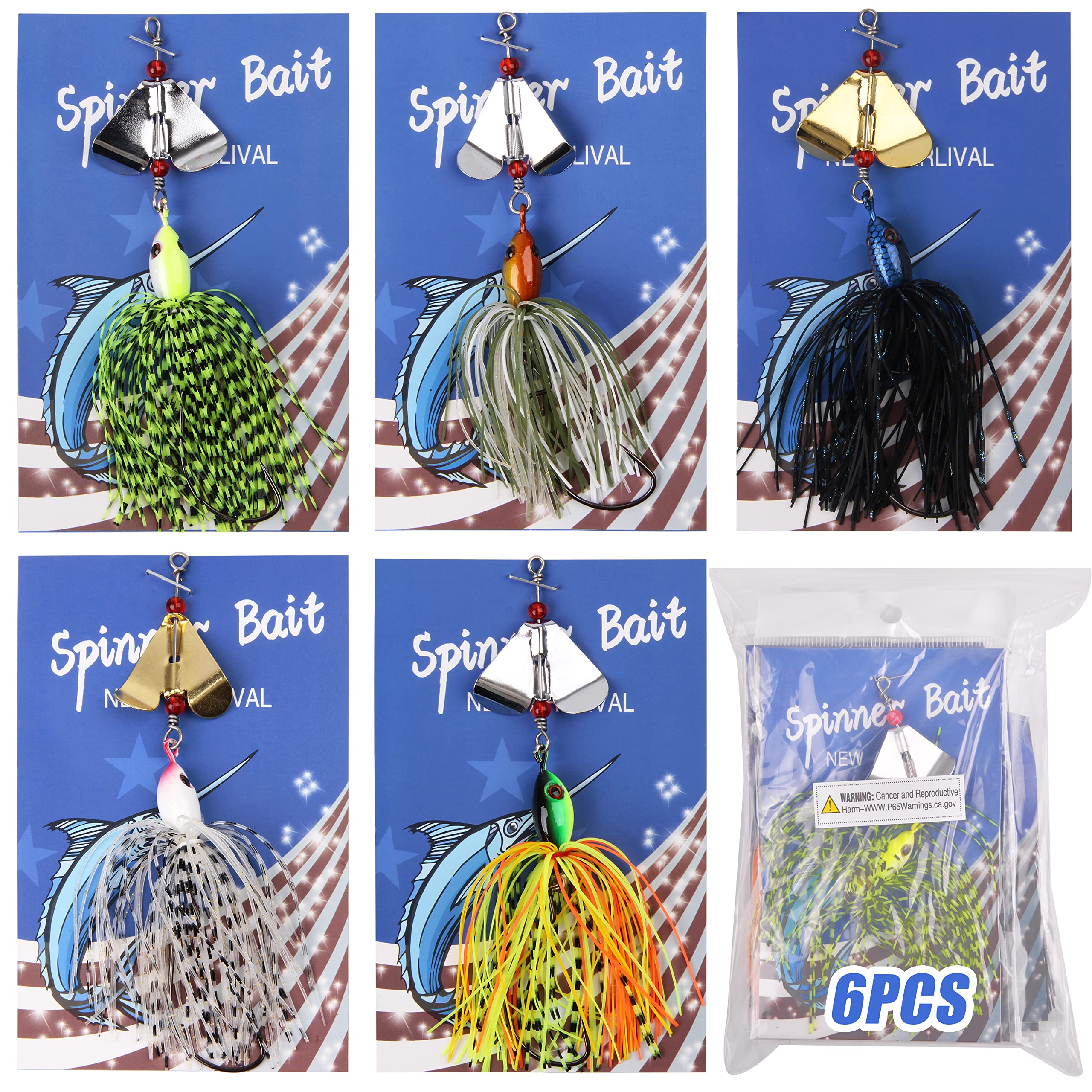 Fishing Buzzbait Lures Bass Spinnerbait Kit Topwater Buzz
