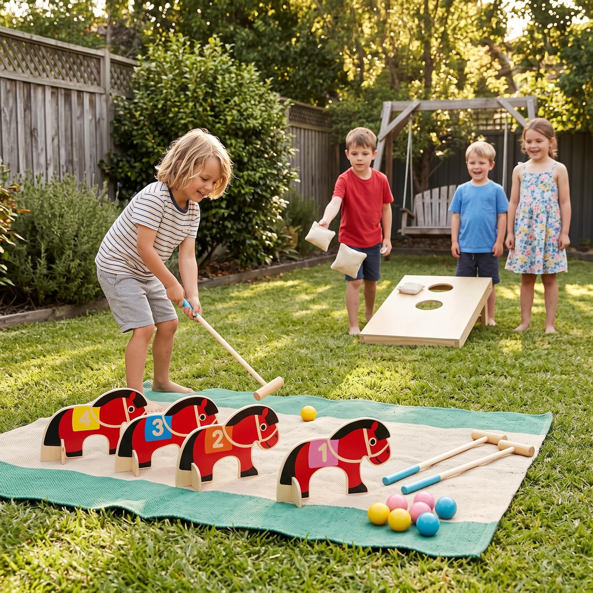 Spielzeug Rasenspiel Set für – es Garten Spielzeug für Outdoor Spaß