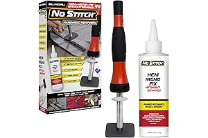Sew Easy No Stitch Handheld Heat Iron & Fabric Adhesive Repair Kit