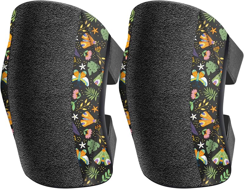Garden Knee Pads for Women, Lightweight Waterproof KneePads for Gardening, Anti Slip Leather Foam Padding Kneeling Pads for Flooring and Carpet Cleaning, House work, Gardening Maintain, Knee Protector, Butterfly