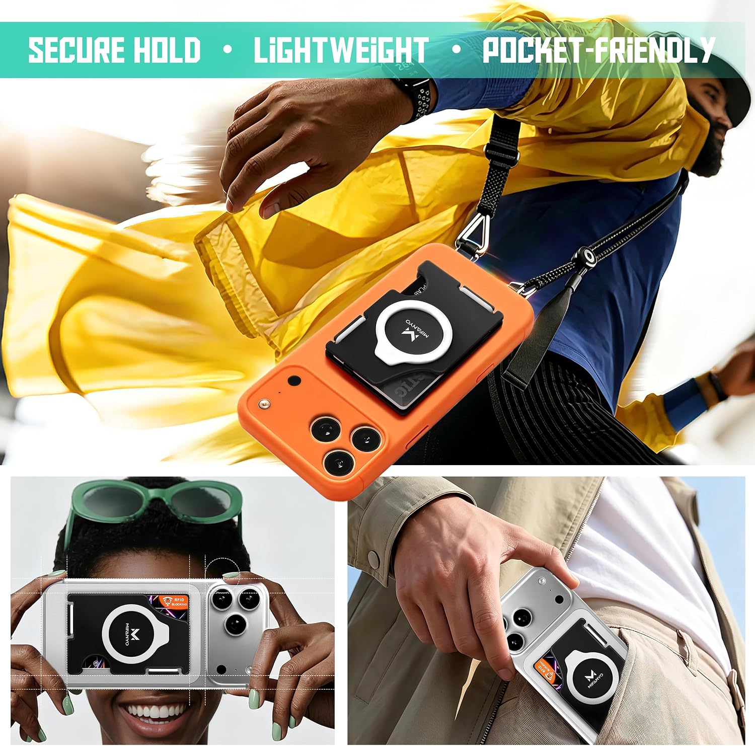 for MagSafe Wallet, Magnetic Phone Wallet with RFID Blocking Card image 5