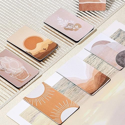 Miniatura 6 de Juego de 10 marcadores magnéticos para página, varios marcadores de puesta de sol con paisaje para regalos, estudiantes, profesores, lectura