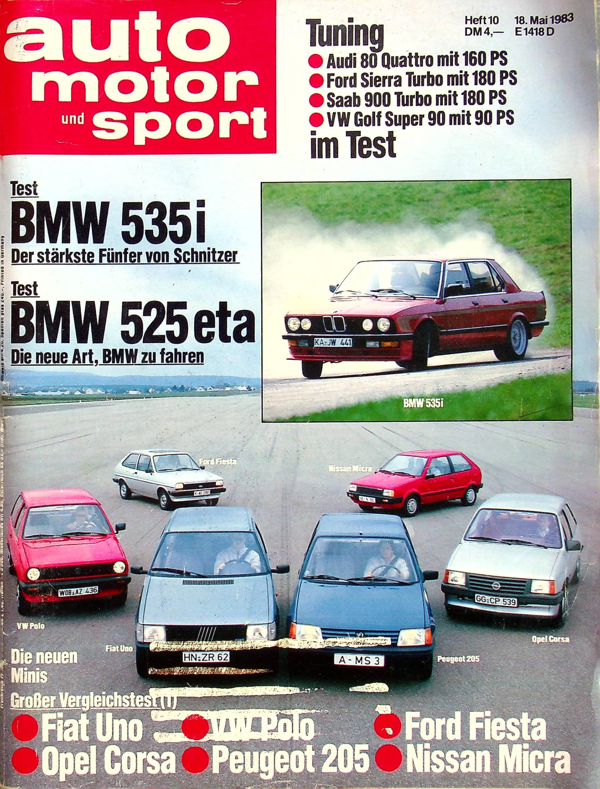 Echte, historische Zeitschrift von 1983 - Garantiert 43 Jahre alt - Personalisiertes Geschenk 43. Geburtstag Mann - Original aus 1983 - Die Geschenkidee für Männer - Auto Motor Sport 10/1983
