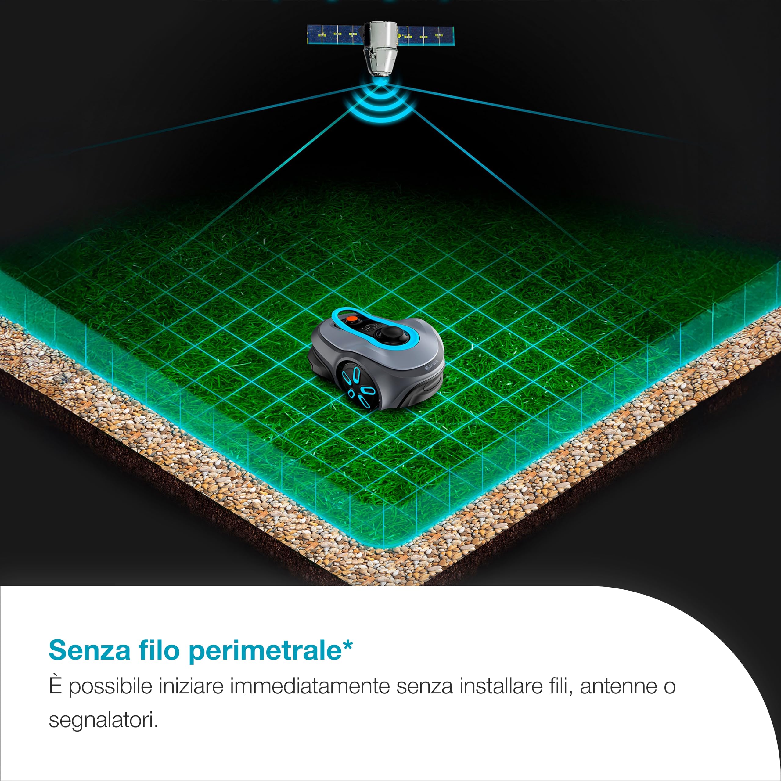 Tondeuse robot - GARDENA - Smart SILENO Free 600 - Sans câbles périphériques - Surface 600 m² - Inclus smart Gateway