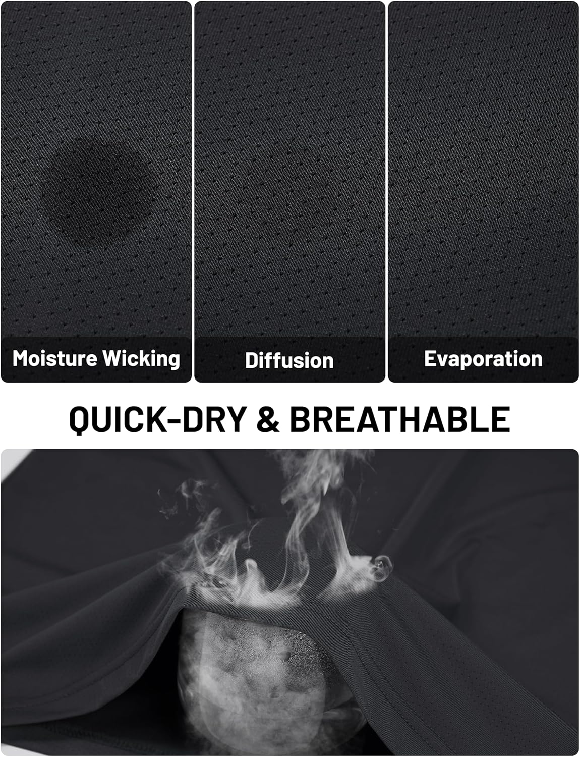 TACVASEN Men's Workout Shirts Athletic Dry Fit Mesh Short Sleeve Shirts Moisture Wicking Running Performance Gym Tee - Image 4