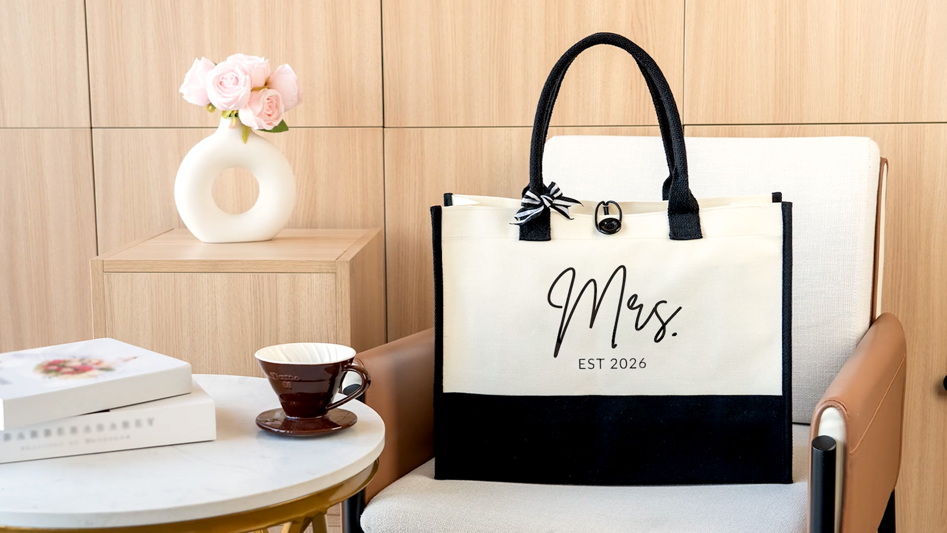Bolso Tote de Lona Mrs para Novia 2026 miniatura 7