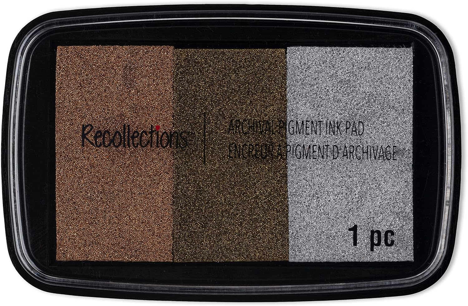 Recollections Treasure 3-Color Metallic Ink Pad, 12 Pack