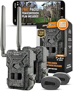 SPYPOINT Flex G-36-TWIN Camo | Outdoor Cellular Trail Camera | 1080p Video with Sound, 36 Megapixels, 0.3S Trigger Speed, 100 Flash and Detection Range | with Improved Battery Life asin的图片