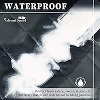 Vista 3 de Safe and Sound Paquete de 2 protectores de almohada, tamaño estándar, funda de almohada impermeable con cremallera, transpirable, suave, silencioso
