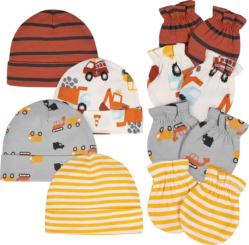 Gerber Baby Boys & Girls Cap and Mitten Sets