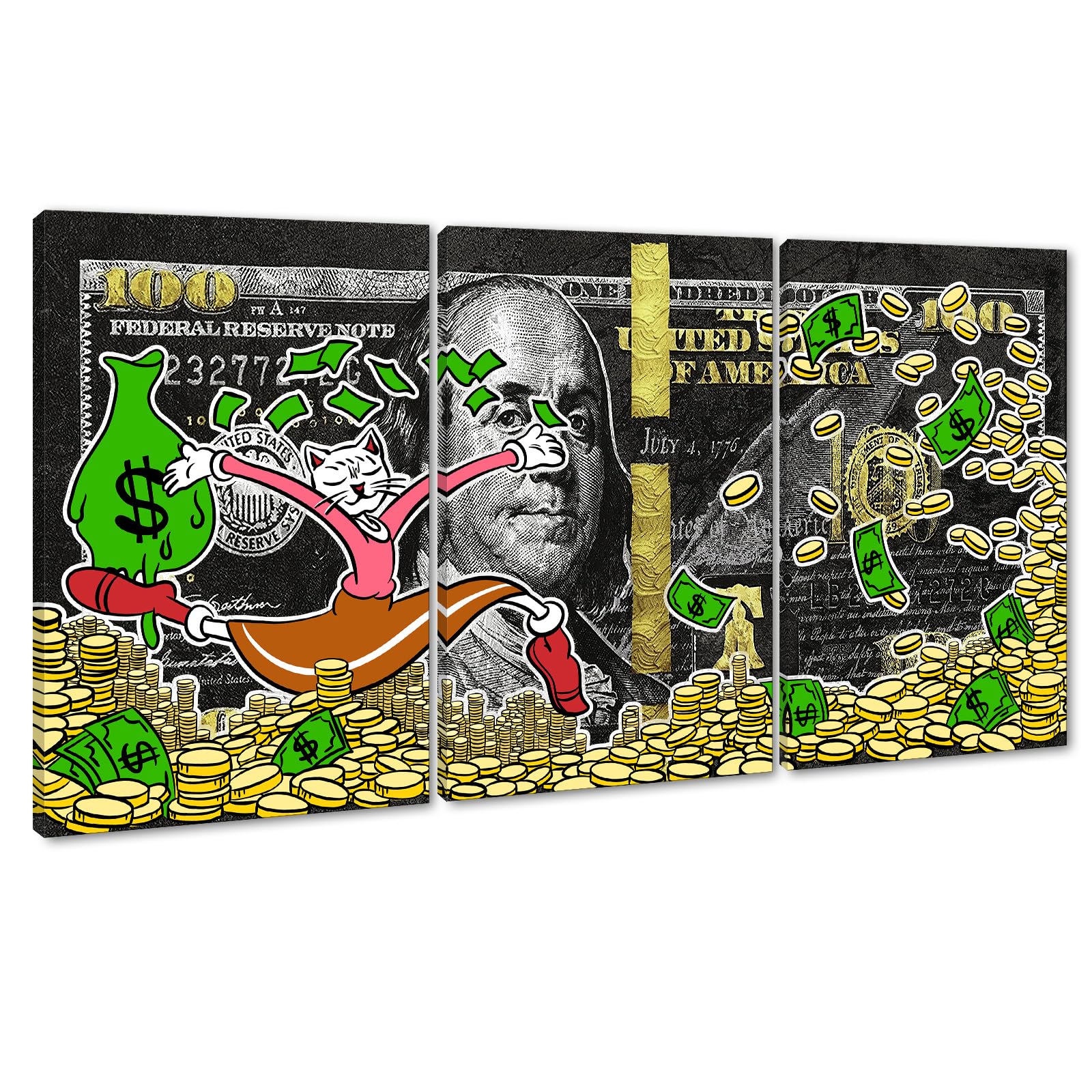 小銭　金　絵画　額縁付 小銭金絵画額縁付