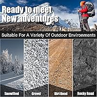 Vista 5 de aiGear H2 Survive Walking Hiking Stick - Outdoor Tactical Hiking Staff Multitool Gear Adjustable Trekking Poles for Survival Camping Hiking 6-8