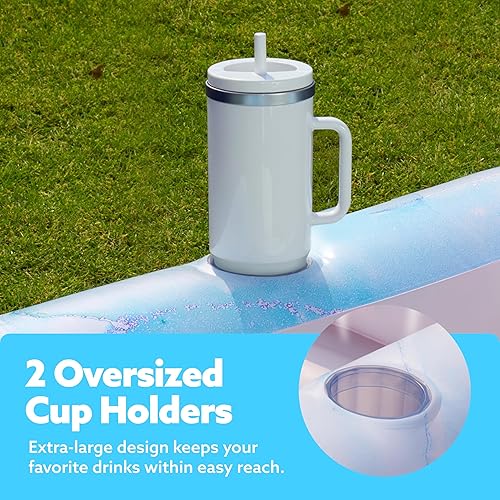 Miniatura 3 de SLOOSH Inflatable Tanning Pool Lounger Float, 70" x 46" Pool Floats Adult with Pillow, 4 in 1 Suntan Tub Raft Floatie,Sunbathing Bed Lounge for