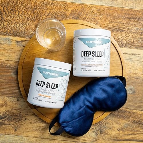 Miniatura 6 de NutraBio Sueño profundo - Suplemento para dormir con magnesio y melatonina - Manzanilla de maracuyá - 30 porciones