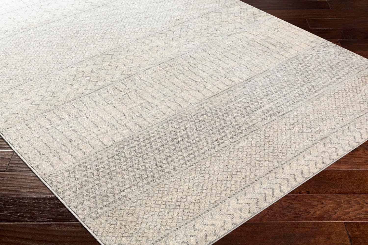 Livabliss Hana Modern Moroccan Area Rug,7'10" x 10'3",Silver Grey