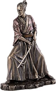 Top Collection Samurai in Combat Statue - Japanese Warrior Sculpture with Sword in Premium Cold Cast Bronze- 8.25-Inch Collectible Medieval Bushi Figurine - coolthings.us