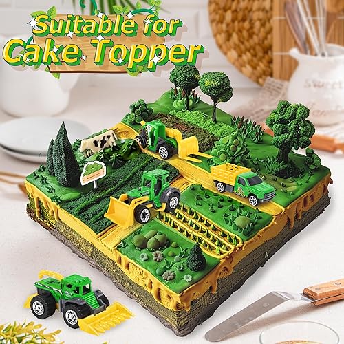 Miniatura 14 de Oriate Juego de 6 piezas de automóviles fundidos a presión, incluyendo excavadoras, carretillas elevadoras, excavadoras y otros autos de juguete