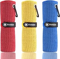 Vista 14 de Handy Picks Toalla de Golf de Microfibra (16" X 16") con Clip de Mosquetón, Toalla de Golf con Patrón de Waffle con Cierre de Gancho y Bucle - La