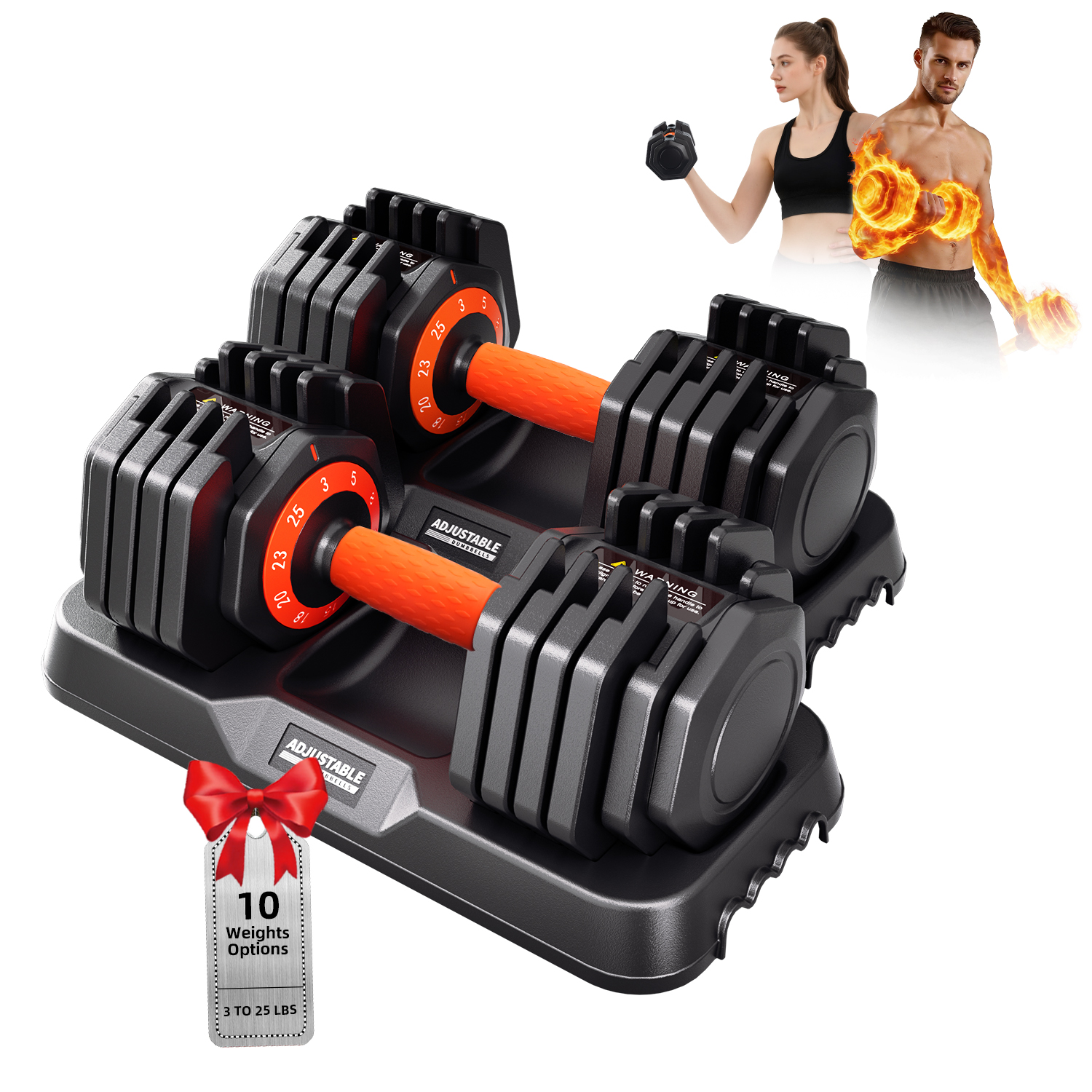 可変式 ダンベル ② 26kg ADJUSTABLE DUMBBELL Amazon.com : 2026 Upgrade Adjustable Dumbbell Set 25lb/50lb, Small