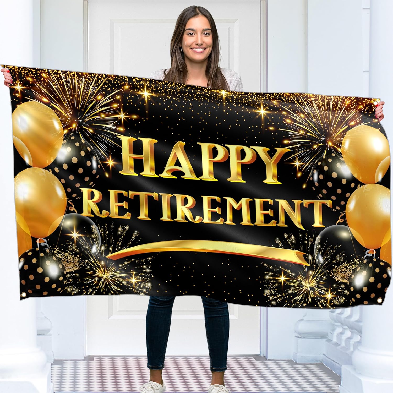 Retirement Banner Retirement Decorations Happy Retirement Banners
