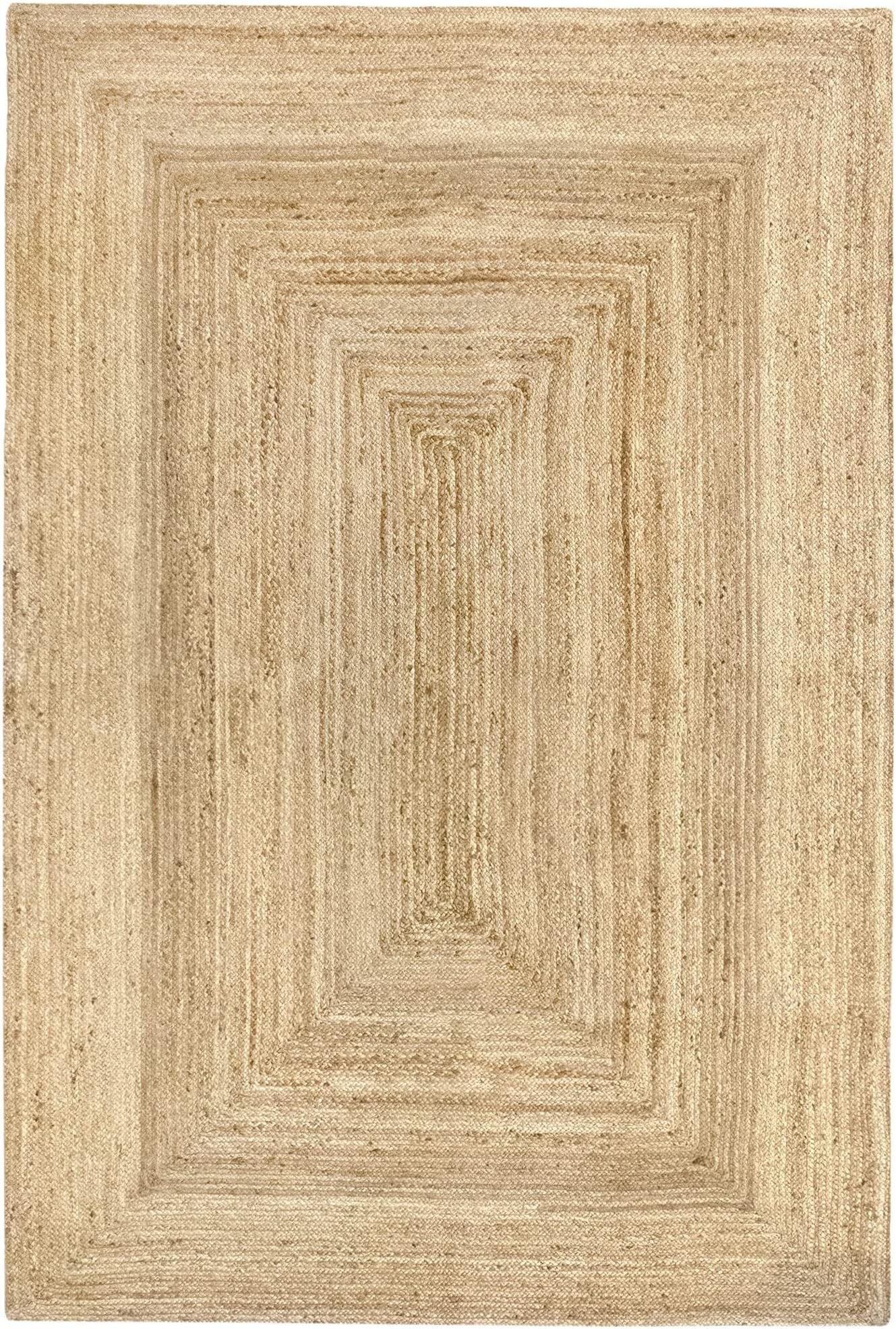 HAMID Jute Alhambra natural colour rug – 100% jute fibre (200 x 300 cm).