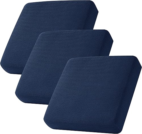 CHUN YI - 3 fundas elásticas de cojín para sofá, funda de asiento de sofá para sillón y sofá biplaza con tela jacquard de elastano (3 unidades,