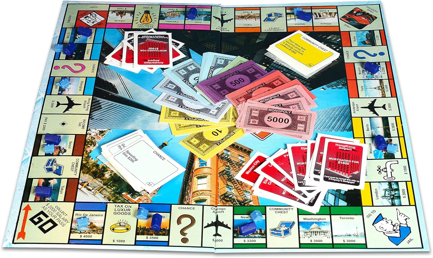 Monopoly Global Village Edition with Ludo, 2 in 1 Board Games Set for