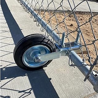 Bailoo Gate Wheel Supporting Swing Gate with 1-3/8" Thru 2-1/8" Gate Frames, Gate Support Wheel for Metal Tube Gate, Chain Link Fence, Prevent Gate from Dragging (1 Pack)